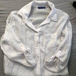 White Linen Swim Cover Up